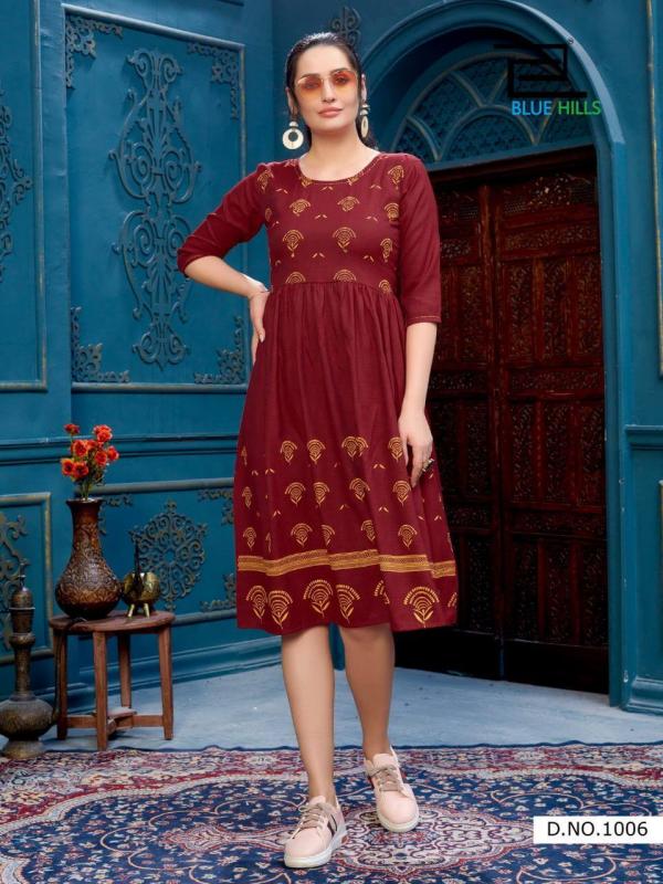 Blue Hills Trend 10 Rayon Printed Kurti Collection